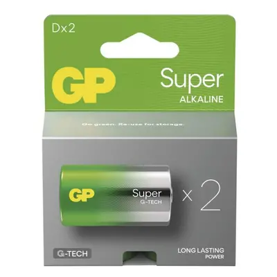 EMOS Alkalická baterie GP Super D (LR20), 2 ks B01412