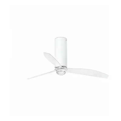 FARO TUBE FAN M LED, bílá/transparentní, stropní LED ventilátor s DC motorem