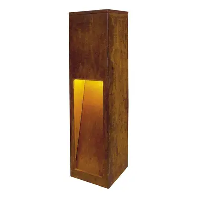 SLV BIG WHITE RUSTY SLOT 50, venkovní stojací lampa, LED, 3000K, rezavé železo, D/Š/V 12/12/50 c