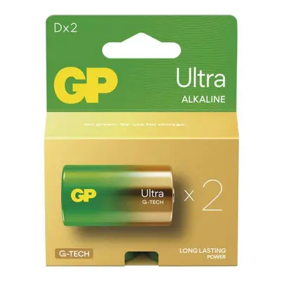 EMOS Alkalická baterie GP Ultra D (LR20), 2 ks B02412