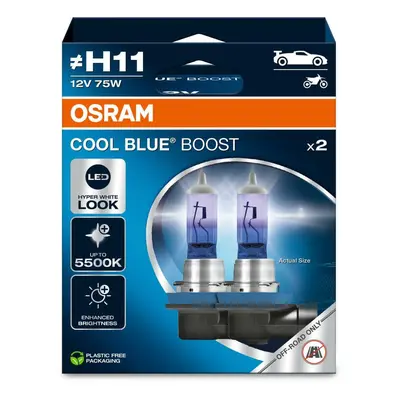 OSRAM H11 12V 75W PGJ19-2 COOL BLUE BOOST 5500K 2ks NO ECE 62211CBB-2HB