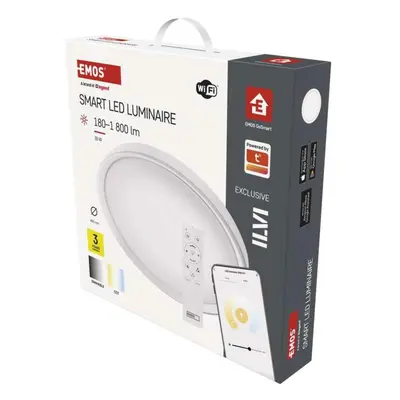 EMOS Chytré LED svítidlo GoSmart, přisazené, kruhové, 30W, CCT, stmívatelné, Wi-Fi ZM5191