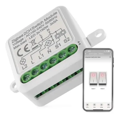 EMOS GoSmart modul spínací IP-2102SZ, ZigBee, 2-kanálový H5102