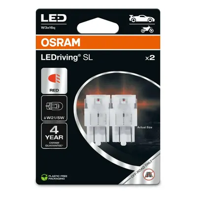 OSRAM LED W21/5W LEDriving SL Red 12V blistr 2ks 7515DRP-2BL