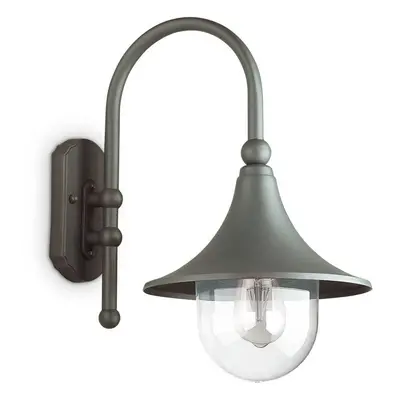 Venkovní nástěnné svítidlo Ideal Lux Cima AP1 Antracite 246819 E27 1x60W IP43 antracitové