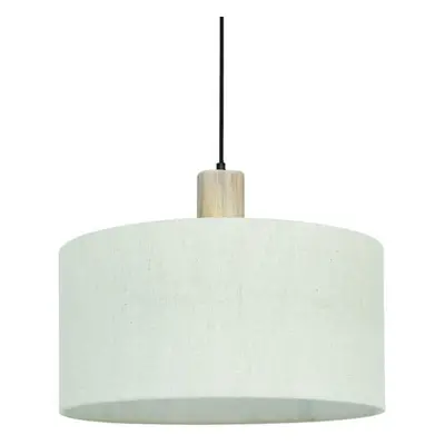 ACA Lighting závěsné svítidlo 1XE27 CHIOS krémová textil+dřevo D45XH140CM TF20861PC