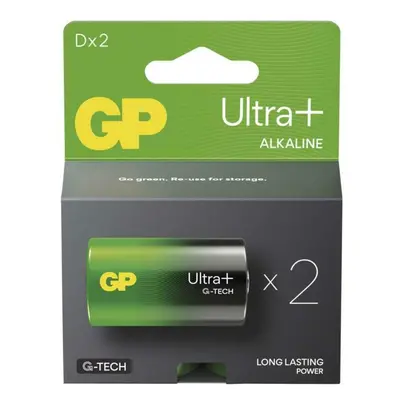 EMOS Alkalická baterie GP Ultra Plus D (LR20), 2 ks B03412