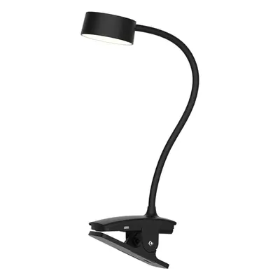 Solight LED stolní nabíjecí lampička, 2W, 210lm, 3CCT, černá, clip WO3001-B