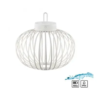 PAUL NEUHAUS JUST LIGHT LED stolní lampa průměr 36cm bílá na baterie USB IP44 stmívatelné dotyke