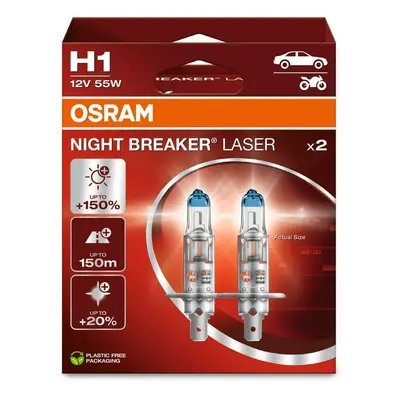 OSRAM H1 12V 55W P14.5s NIGHT BREAKER LASER +150% více světla 2ks 64150NL-2HB