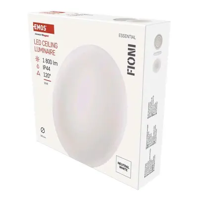 EMOS LED přisazené svítidlo FIONI, kruhové bílé 18W 4000K, IP44 ZM1121