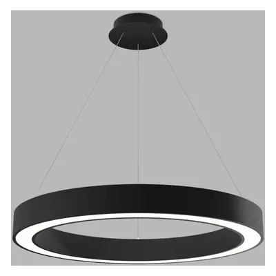 LED2 3273953D Závěsné svítidlo SATURN SLIM 80 P-Z, B DALI/PUSH DIM 60W 2CCT 3000K/4000K černá