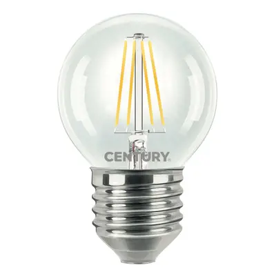 CENTURY LED FILAMENT MINI GLOBE ČIRÁ 4W E27 2700K 470Lm 360d 45x72mm IP20 CEN INH1G-042727