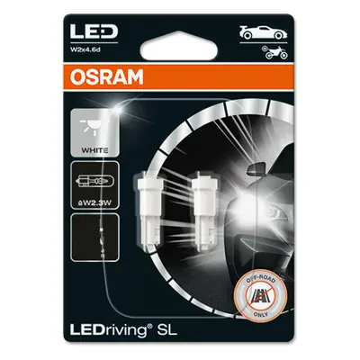 OSRAM LEDRiving SL W2.3W W2x4.6d 0.25W 12V 6000K 25 lm White 2ks 2723DWP-02B