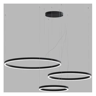 LED2 3274753D Závěsné svítidlo CIRCLE SET 3 P-Z, B DALI/PUSH DIM 136W 3000K/4000K černá