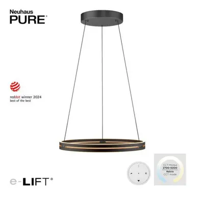 PAUL NEUHAUS LED závěsné svítidlo PURE E-Loop černá elektrické 2700-5000K PN 2551-18