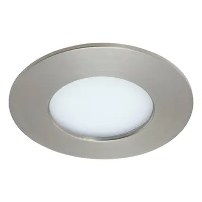 BRILONER LED vestavné svítidlo, pr. 8,5 cm, 5 W, matný nikl IP44 BRI 7113-412