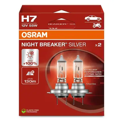 OSRAM H7 12V 55W PX26d NIGHT BREAKER SILVER +100% 2ks 64210NBS-2HB