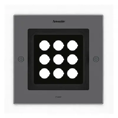 Artemide Ego 220 downlight čtverec EL 3000K Inox IK10 T4066ELPTW00