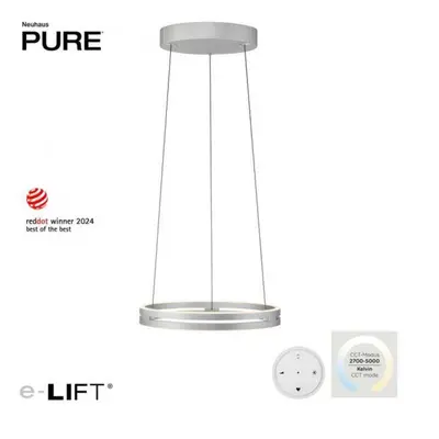 PAUL NEUHAUS LED závěsné svítidlo PURE E-Loop hliník elektrické 2700-5000K PN 2550-95