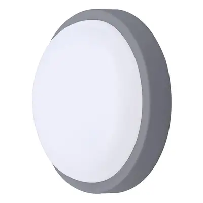 Solight LED venkovní osvětlení kulaté, 20W, 1500lm, 4000K, IP54, 20cm, šedá barva WO750-G