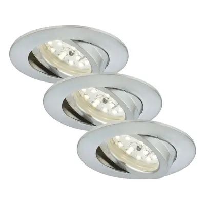 BRILONER 3ks sada LED vestavné svítidlo, pr. 8,2 cm, 5,5 W, hliník BRI 7232-039