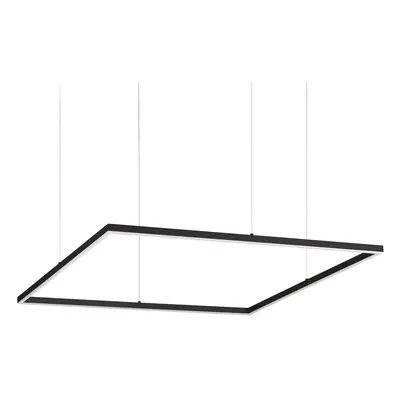 LED Závěsné svítidlo Ideal Lux ORACLE SLIM D90 SQUARE BK 3000K 259208 51W 4100lm 3000K IP20 85cm