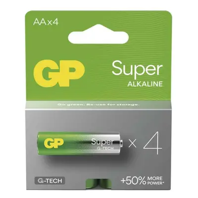 EMOS Alkalická baterie GP Super AA (LR6), 4 ks B01214