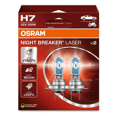 OSRAM H7 12V 55W PX26d NIGHT BREAKER LASER +150% více světla 2ks 64210NL-2HB