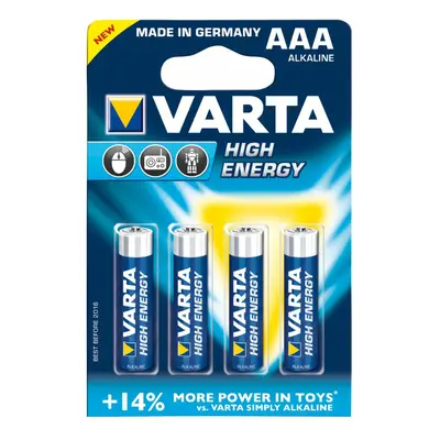 Varta baterie alkalická 1,5V AAA High Energy 4903 LR03/4BL