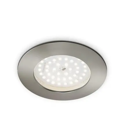 BRILONER LED vestavné svítidlo, pr. 10 cm, 10,5 W, matný nikl IP44 BRI 7206-012