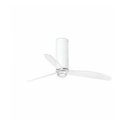 FARO TUBE FAN M LED, bílá/transparentní, stropní LED ventilátor s DC motorem SMART