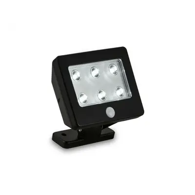 BRILONER LED venkovní svítidlo s čidlem 12 cm 6x0,06W 7lm černá BRI 2276-065