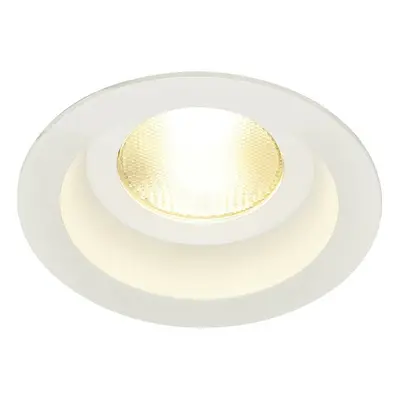 SLV BIG WHITE CONTONE, vestavné svítidlo, LED, 2000–3000K, kulaté, bílé, pevné, 13 W, vč. listov