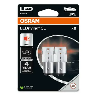 OSRAM LED P21/5W LEDriving SL Red 12V blistr 2ks 7528DRP-2BL