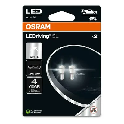 OSRAM LEDriving SL W2.3W W2x4.6d 0.25W 12V 6000K 25 lm White 2ks 2723DWP-2BL