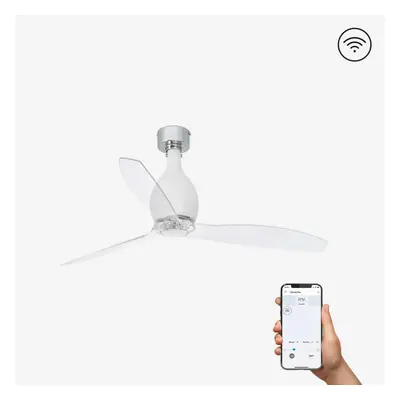 FARO MINI ETERFAN M, bílá/transparentní, stropní ventilátor s DC motorem SMART