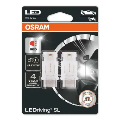 OSRAM LED P27/7W 3157DRP-02B RED 12V 1,8W W2.5x16q