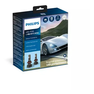 Philips FOG 12V/24V PGJ19-1/2/3 Ultinon Pro9100 HL LED 5800K NOECE 2ks PH 11366U91X2