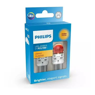 Philips LED P21/5W 12V 2.5/0.5W Ultinon Pro6000 SI Amber Intense 2ks 11499AU60X2