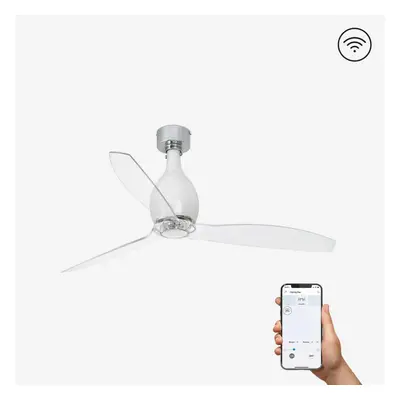 FARO MINI ETERFAN M, bílá/transparentní, stropní ventilátor s DC motorem SMART