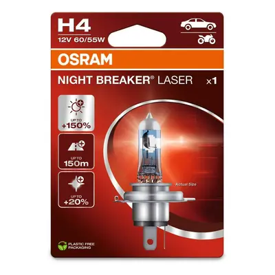 OSRAM H4 12V 60/55W P43t NIGHT BREAKER LASER +150% více světla blistr 64193NL-1BL