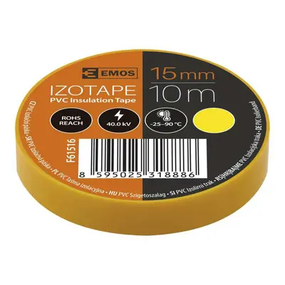 EMOS Izolační páska PVC 15mm / 10m žlutá 2001151060