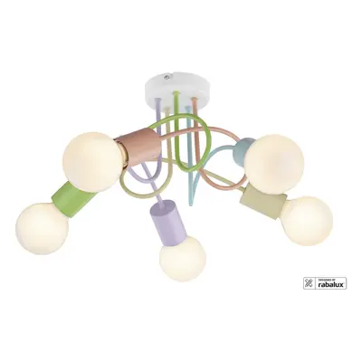 Rabalux dětské stropní svítidlo Linett E27 5x MAX 40W vícebarevná 6340