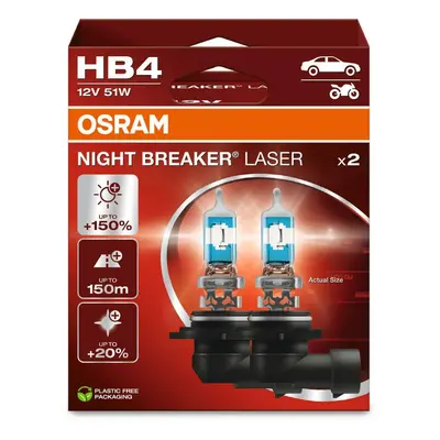 OSRAM HB4 12V 51W P22d NIGHT BREAKER LASER +150% více světla 2ks 9006NL-2HB