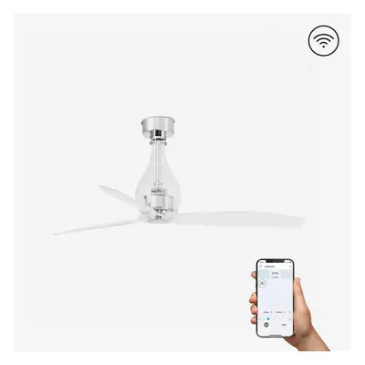 FARO MINI ETERFAN M, transparentní, stropní ventilátor s DC motorem SMART