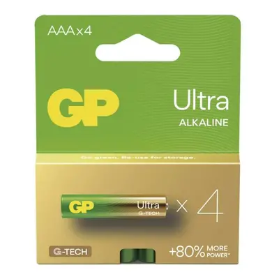 EMOS Alkalická baterie GP Ultra AAA (LR03), 4 ks B02114