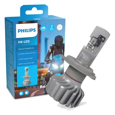 Philips H4 12V 18W P43t Ultinon Pro6000 LED 5800K Moto homologace 1ks PH 11342U6000X1