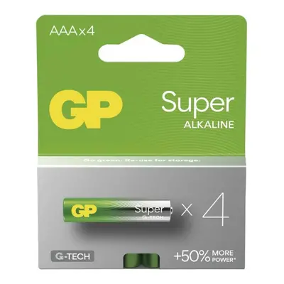 EMOS Alkalická baterie GP Super AAA (LR03), 4 ks B01114