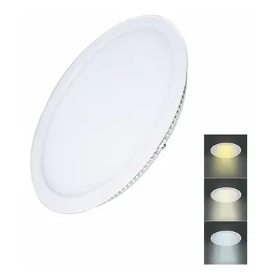 Solight LED mini panel CCT, podhledový, 12W, 900lm, 3000K, 4000K, 6000K, kulatý WD140